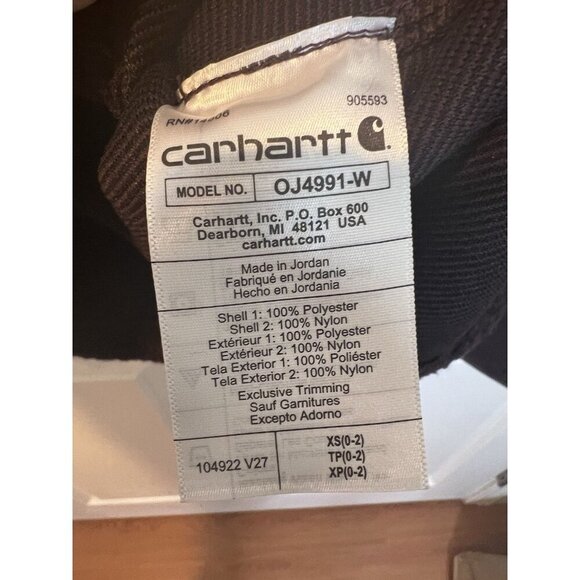 Carhartt Women’s Fleece Pullover Jacket XS Blackberry Heather Relaxed 104922 - Picture 6 of 9